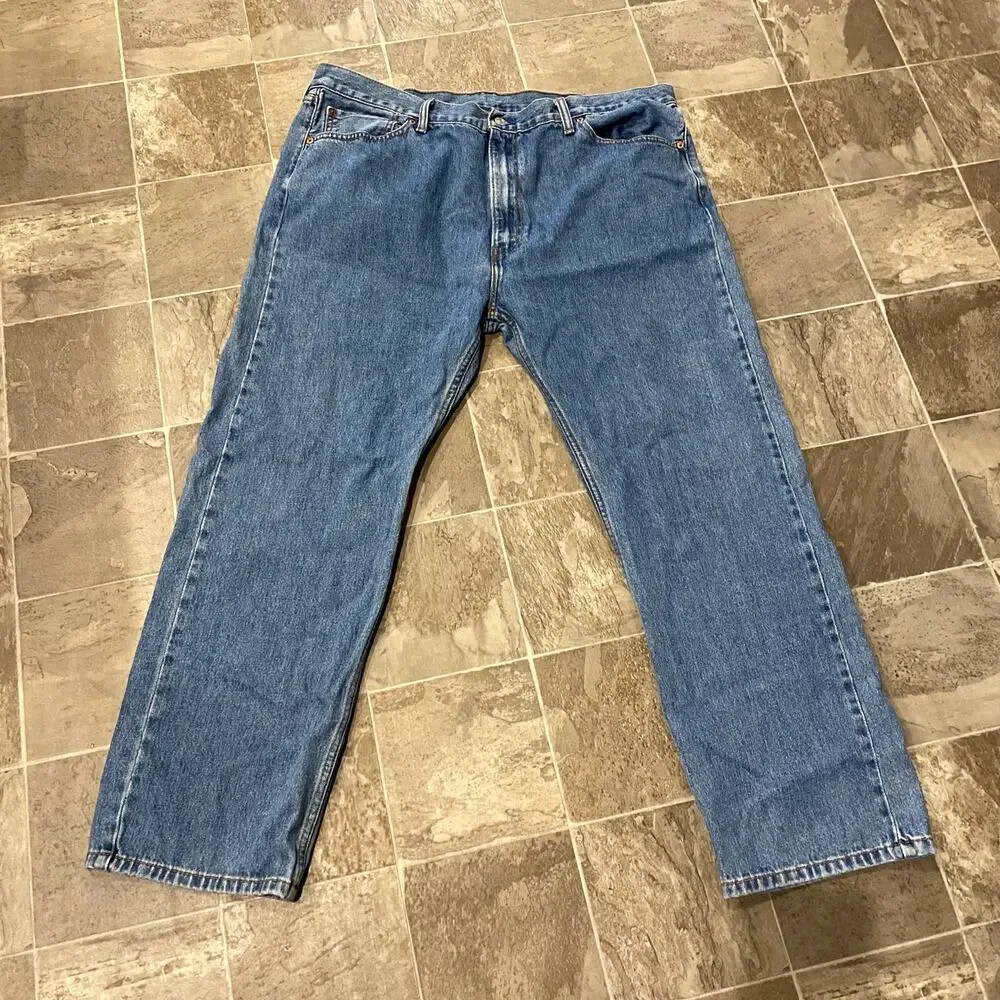Levi's 505 Men's Jeans 42 x 30 Classic Straight Leg Medium Wash Cotton Denim